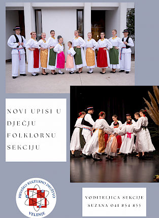 Poziv za upis u dječju folklornu sekciju 08.11- 09.11.2025